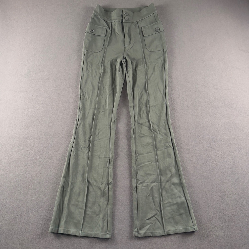 Halara High Waisted Side Flap Pocket Flare Cargo Pants Deep Aquamarine XS